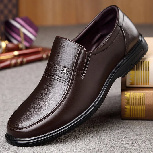 Genuine Leather Handmade Shoes Men Loafers Slip On Business Casual Shoes