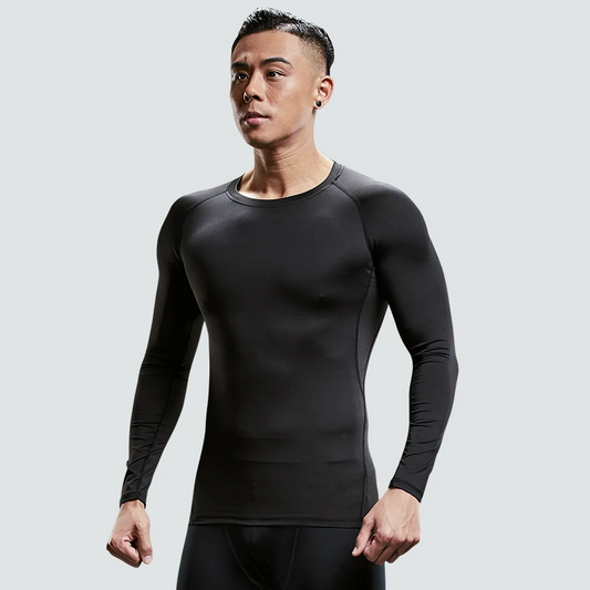 Fitness Clothes Tights Men'S Quick-Drying Long-Sleeved