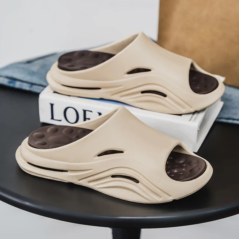 Summer Men's Massage Slippers Indoor Outdoor Sandals Beach