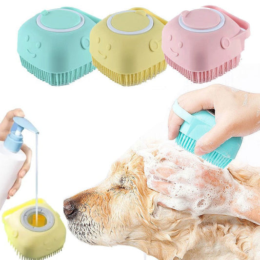 Bathroom Puppy Big Dog Cat Bath Massage Gloves Brush Soft