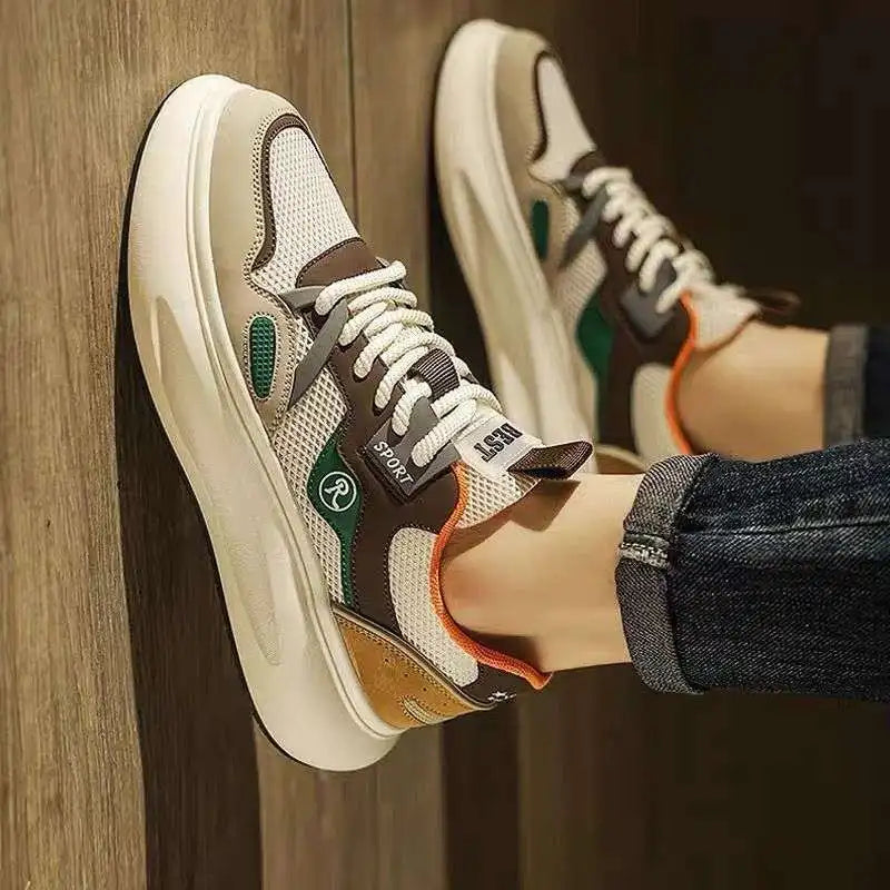 Men's Summer Breathable Mesh Sports Shoes Thick Bottom