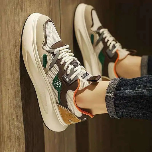 Men's Summer Breathable Mesh Sports Shoes Thick Bottom