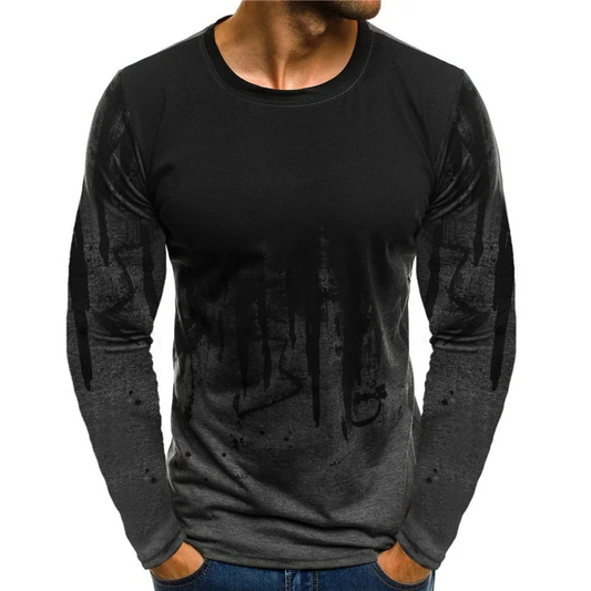 Summer Men's 3d Camo Long Sleeve Large Men's Casual Half Sleeve T-shirt