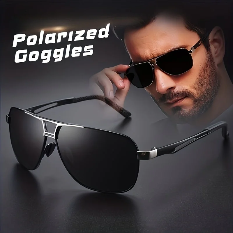 Fashion Gradient Sunglasses for Men Big Frame Pilot Sun Glasses
