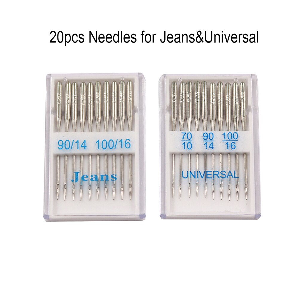 20pcs Sewing Machine Needles Jeans Universal Regular Point