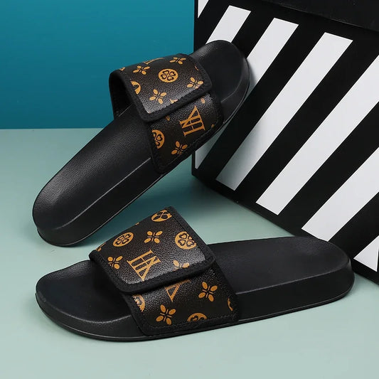 Men's Genuine Leather Sandals Comfortable Man Sandal House Slippers