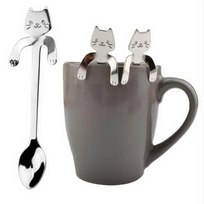 Stainless Steel Coffee Spoon Cat Shape