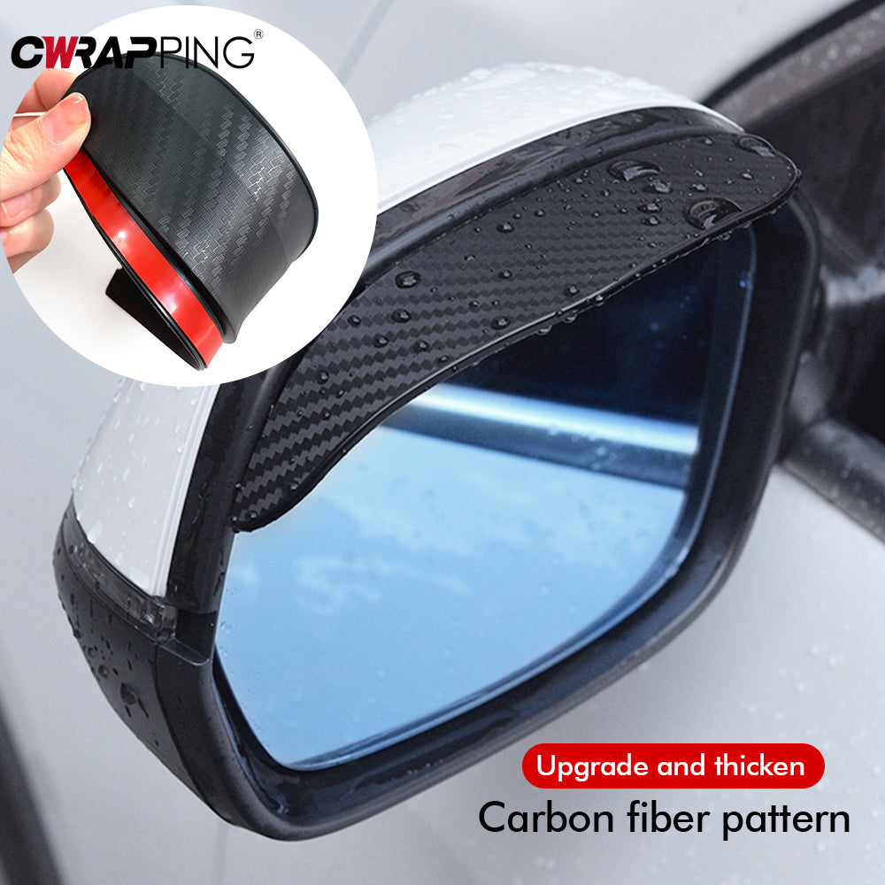 2PCS Car Rearview Mirror Rain Eyebrow Carbon Fiber
