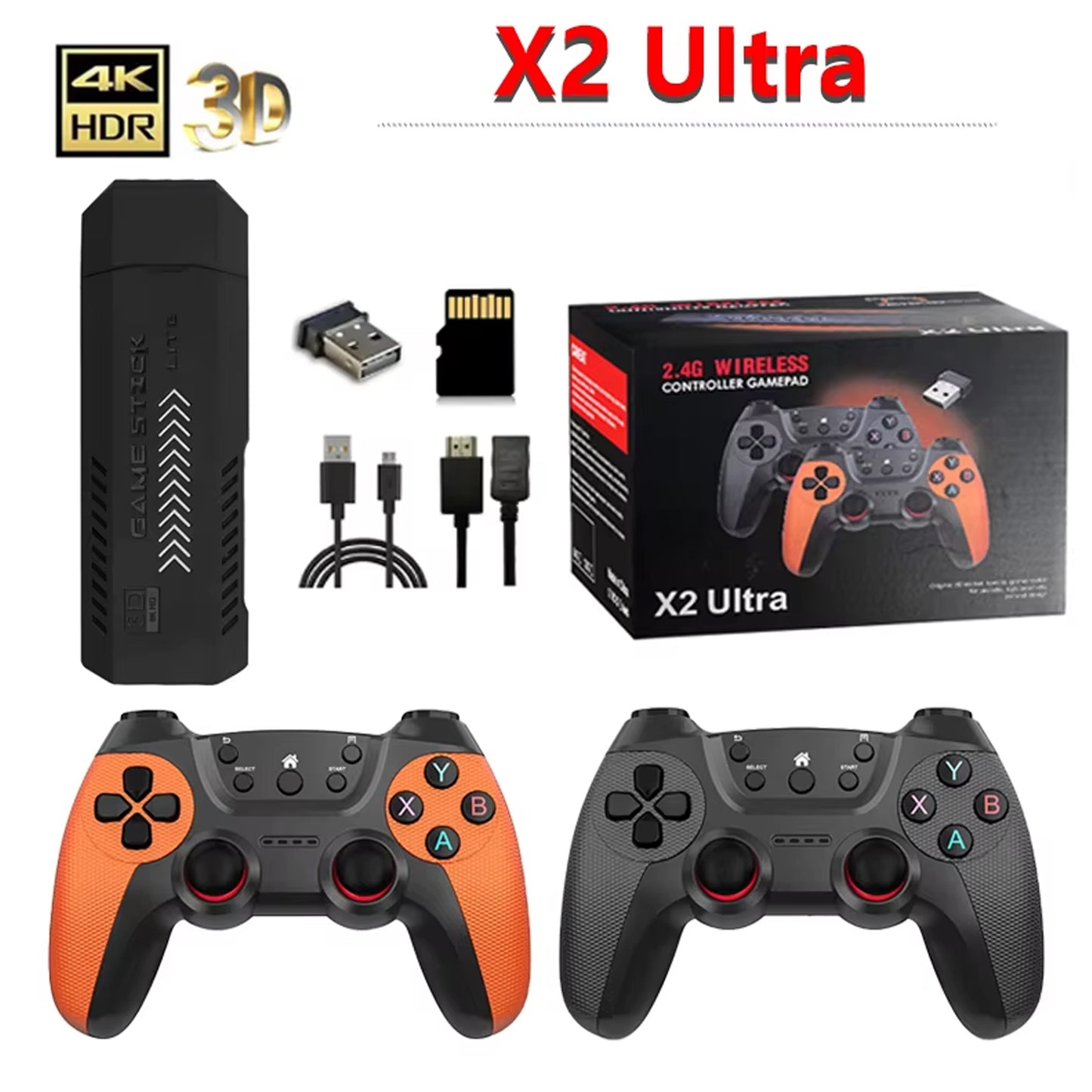 X2 Ultra Video Game Stick Console Or ONLY 2.4G Double Wireless Controller