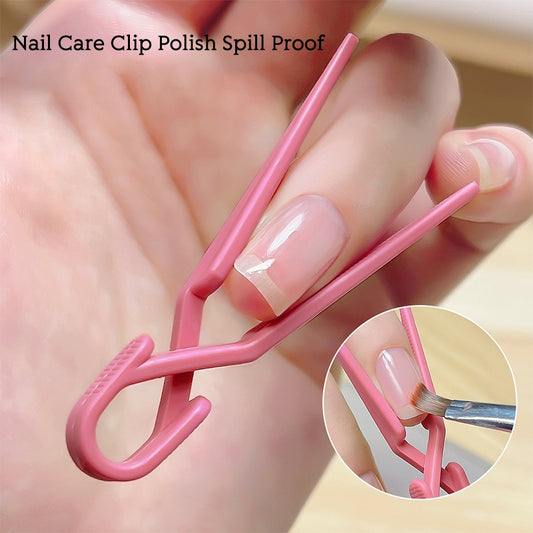 10Pcs Nail Clip Set Oil Polish Spill Proof Mixed Color