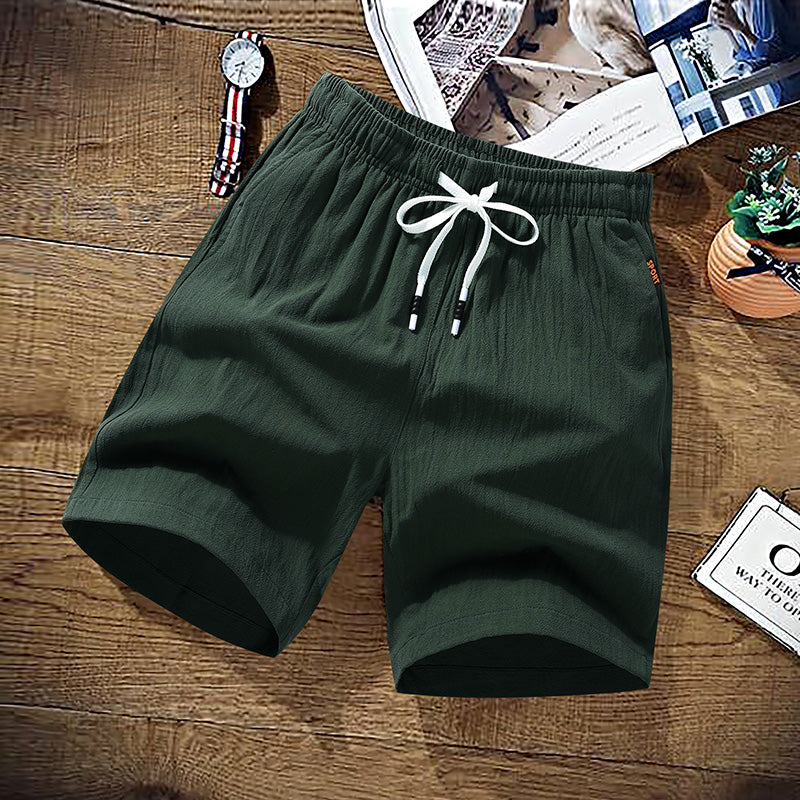 Summer Shorts Men Solid Casual Shorts Men 100% Cotton