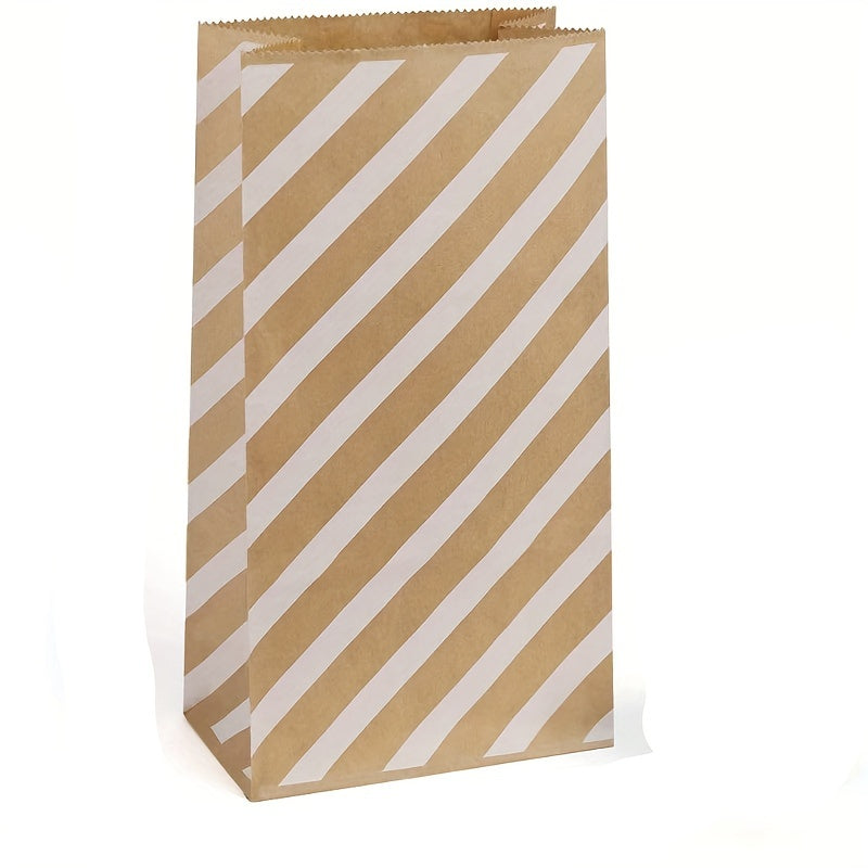 10pcs, 4lb 5x2.95x9.45 Inches Kraft Paper Bags, Snack Bags