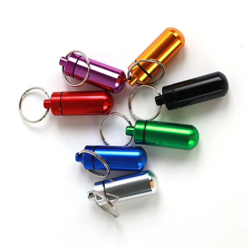 3PCS Mini Portable Pill Box Waterproof Aluminum Cases