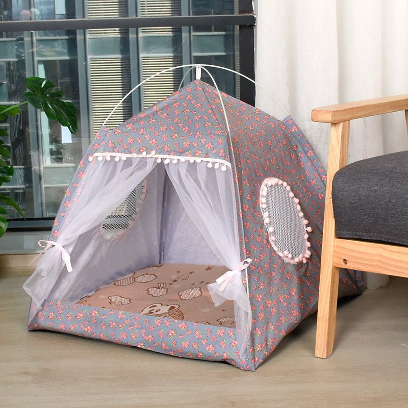 Cat Broken Flower Tent Semi Enclosed Internet Celebrity Tent Nest