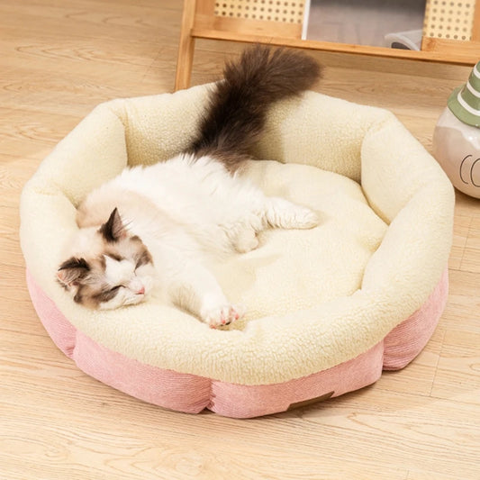 Plush Pet Nest Lamb Cashmere Keeps Warm In Winter Dog Bed