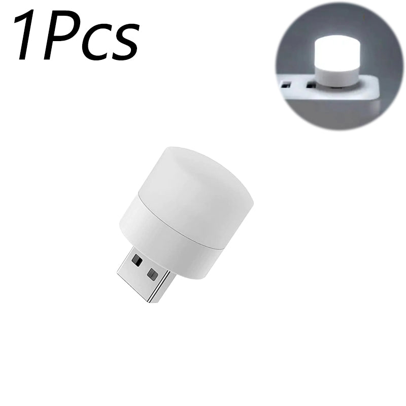 10Pcs Mini USB Night Light Warm White