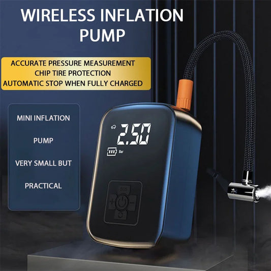 1PC Car Mounted Wireless Digital Display Inflation Pump