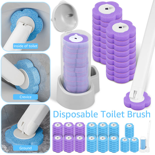 Toilet Brush Disposable Replacement Head Cleaning Kit