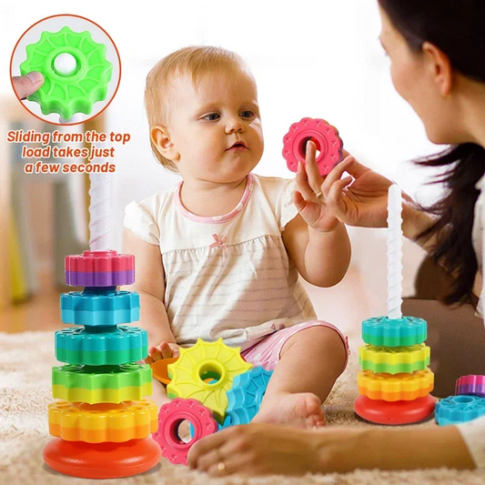 2024 New Rainbow Turret Stacking Music Color Nesting Ring
