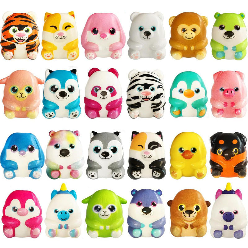 6PCS Kawaii Animal Squishy Stress Relief Soft Toys