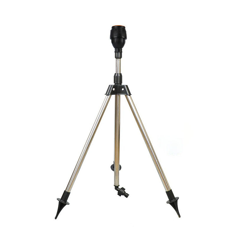 360-Degree Garden Automatic Rotating Sprinkler Stainless Steel Tripod Set