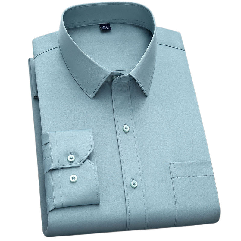 New Fashion Non-iron Shirt Anti-wrinkle Classic Solid Business Casual Soft Wear