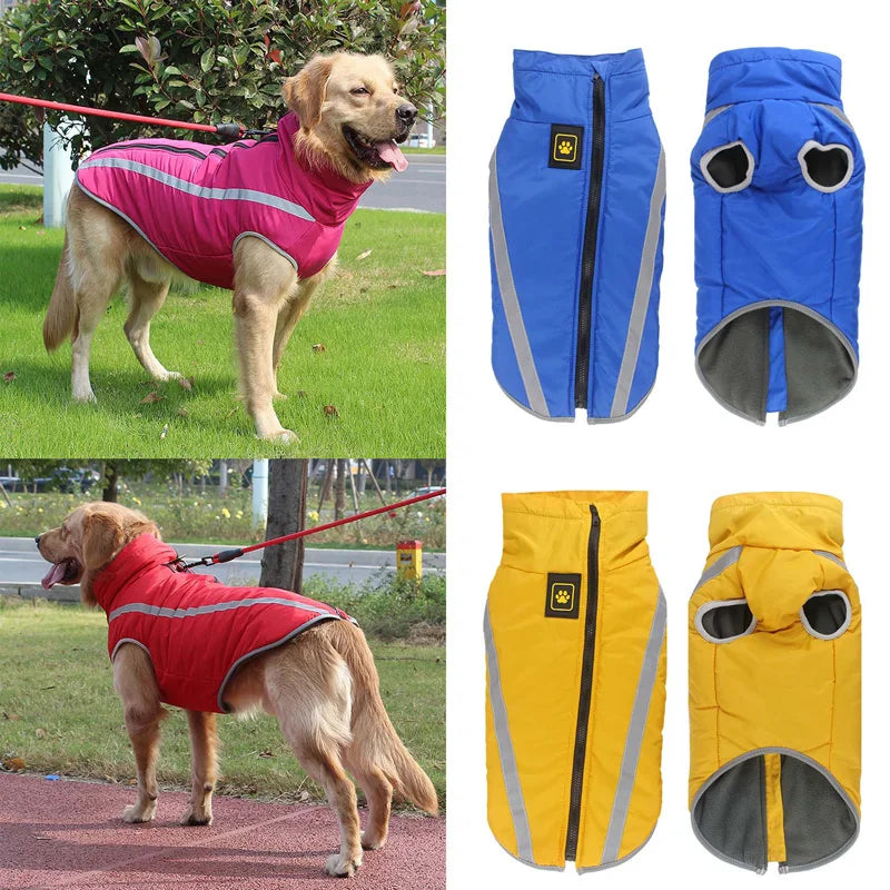 Waterproof Dog Clothes for Large Dogs Winter Warm Big Dog Jackets