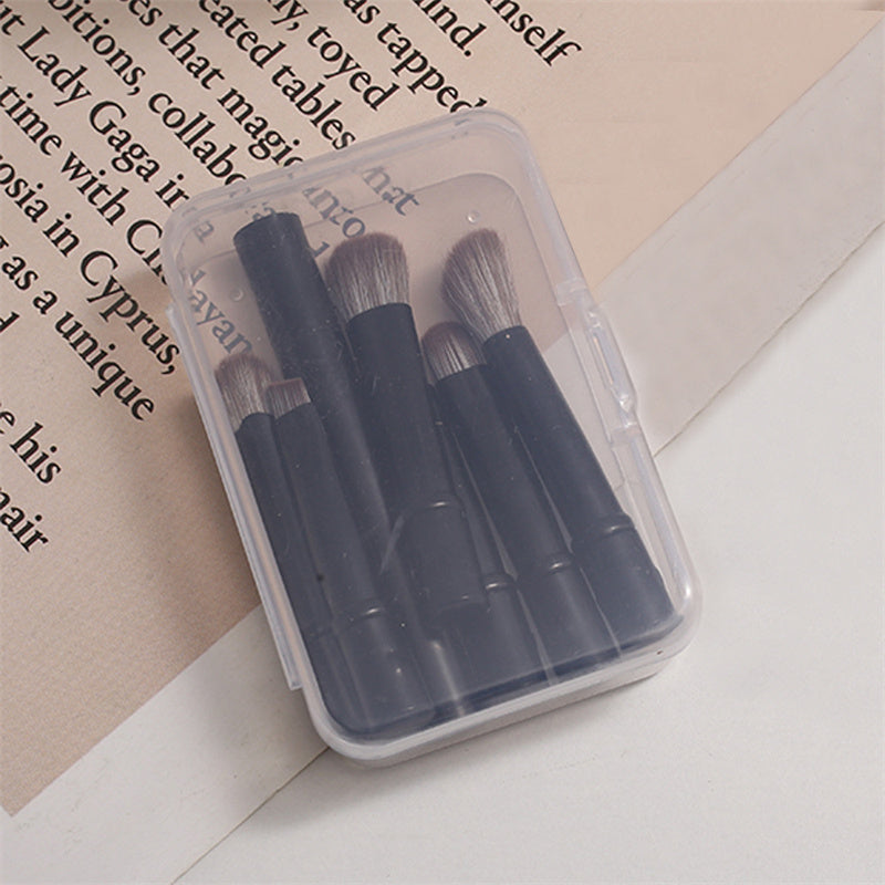 6Pcs Mini Travel Makeup Brushes Set with Box Portable Cosmetic
