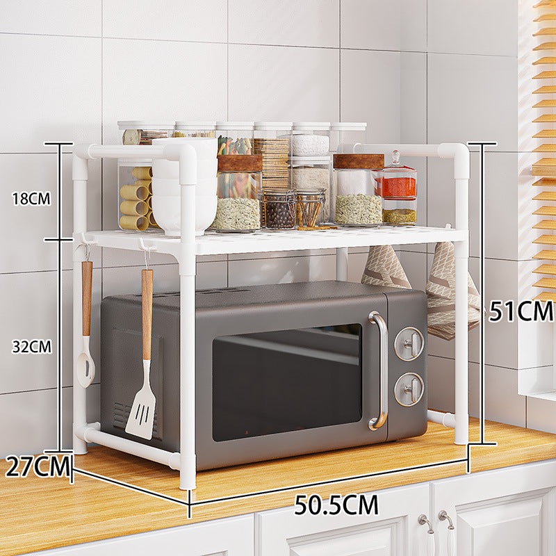 Kitchen Storage Rack Microwave Shelf Condiment Organizer