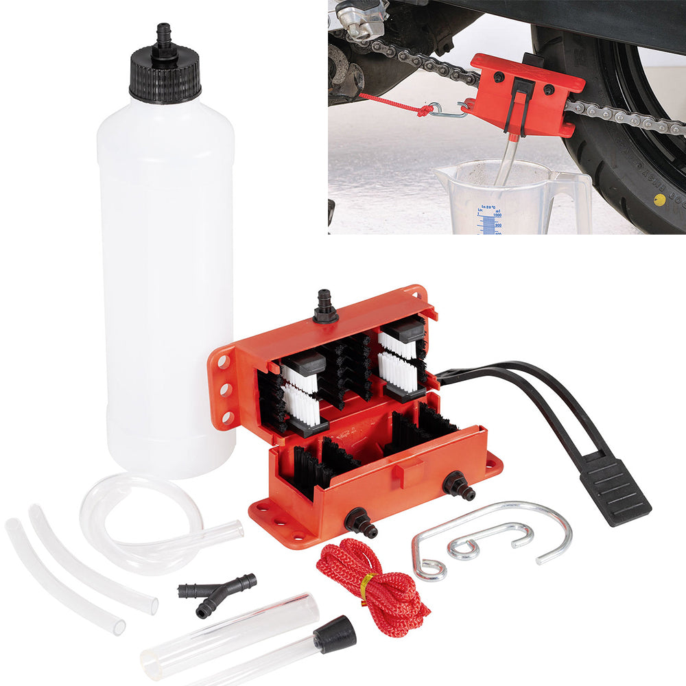 Motorcycle chain cleaning machine kit Brush Gear Cleaner Tool