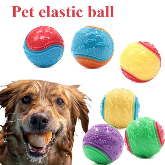 Dog Bounce Ball Toy Squeak Pet Toy Resistant Ball Pet Training Ball