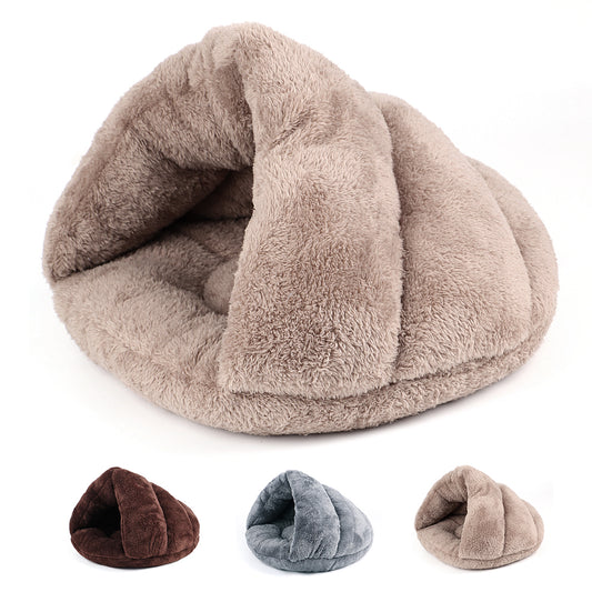 Warm Fleece Cat Bed Soft Kitten Nest Kennel For Small Dogs Cats
