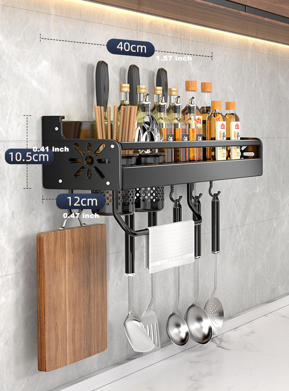 Kitchen Organizer Shelf Wall-mounted Spice Storage Rack
