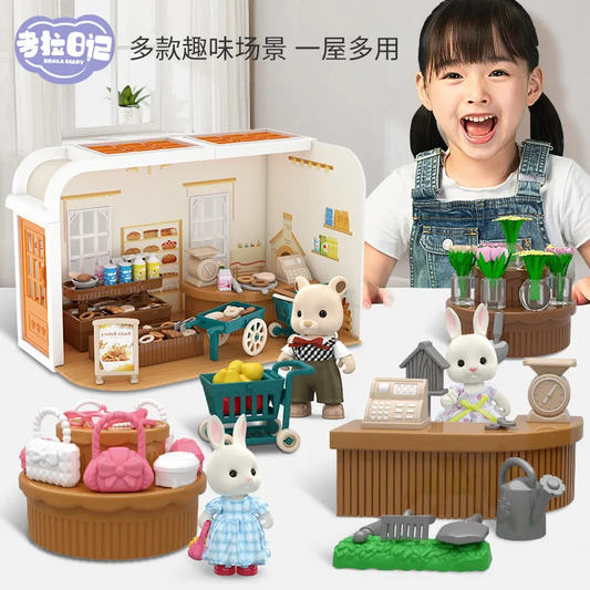 mini supermarket shopping games dollhouse