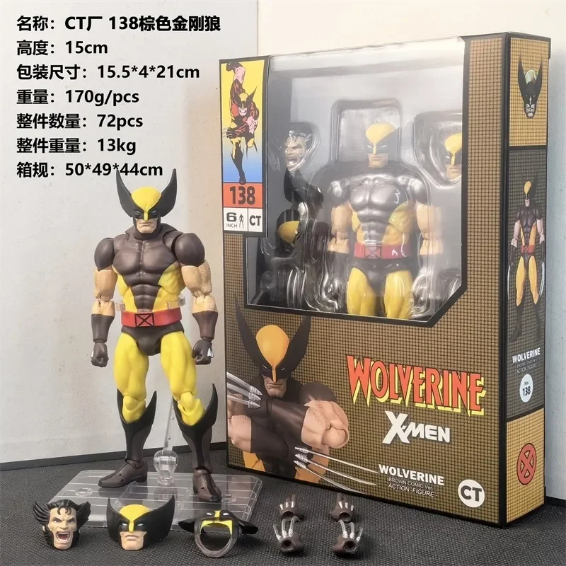 New Ct Toys Wolverine Figure Mafex 138 Brown Comic X-Men Action Figure