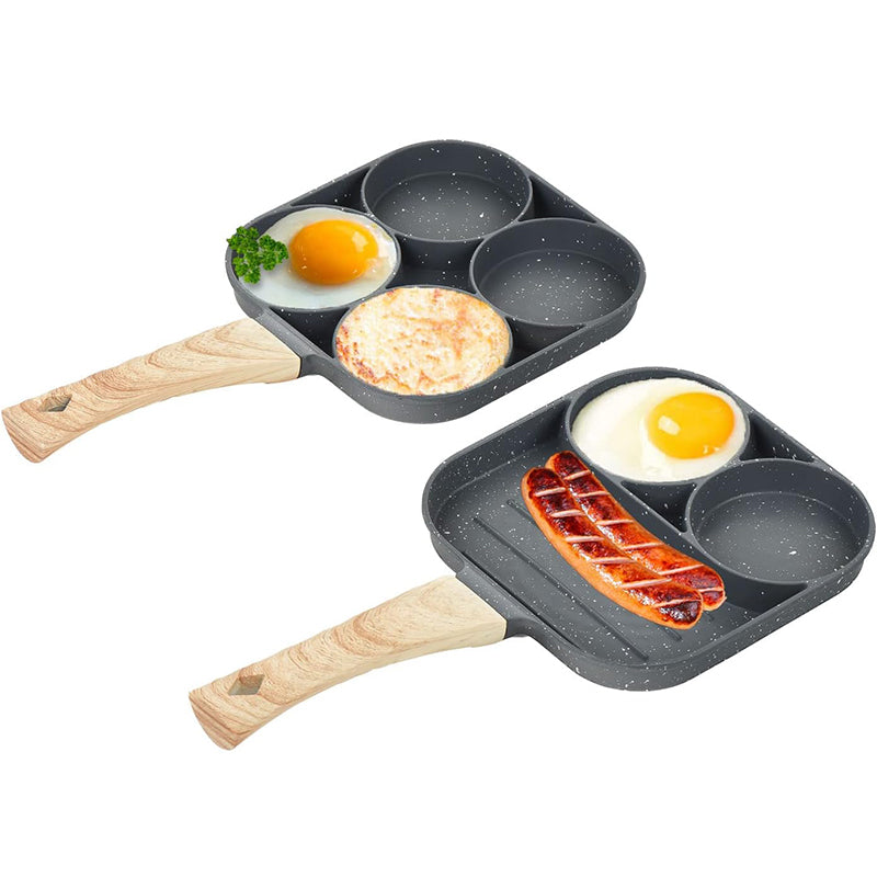 Pancake Egg Frying Pan 4 Cups Omelet Poached Egg Pan for Breakfast