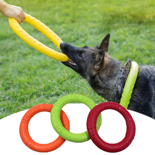 Round Ring Dog Toys Anti-Bite Flying Floating