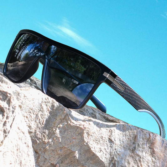 Polarized Sunglasses For Men Oversize Square Anti UV400 Male Mirror