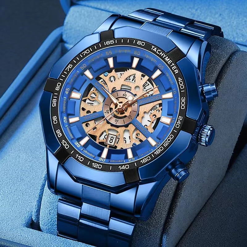 Mens Quartz Watches Top Brand Luxury Stainless Steel