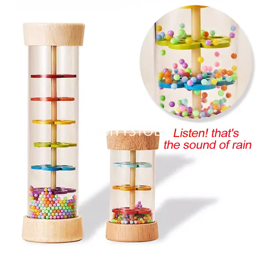 Baby Wooden Rain Sound Pipe Simulation Rain Sound Wooden Toy