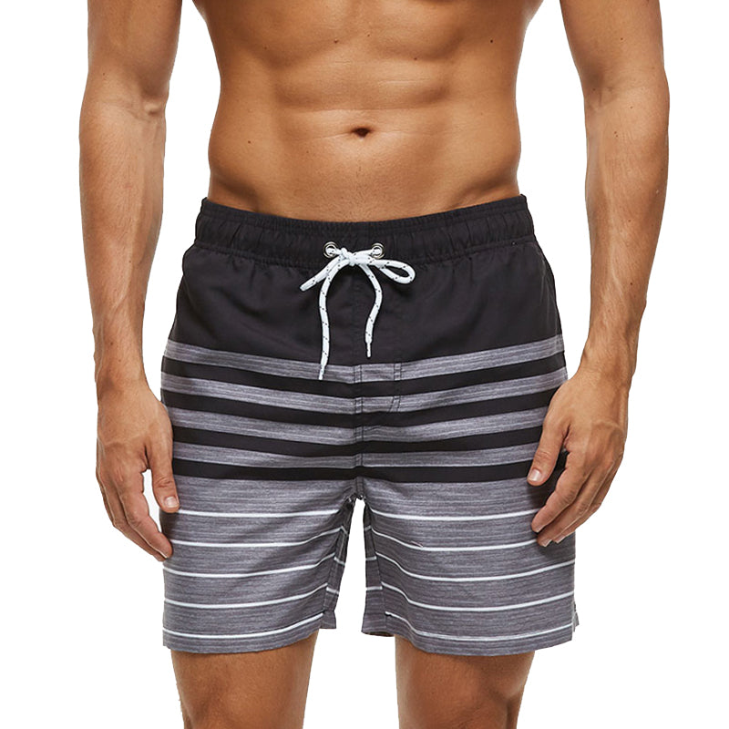 Summer Men Beach Print Shorts Surfing Swimwear Fitness