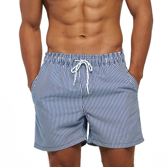 Summer Men Beach Print Shorts Surfing Swimwear Fitness