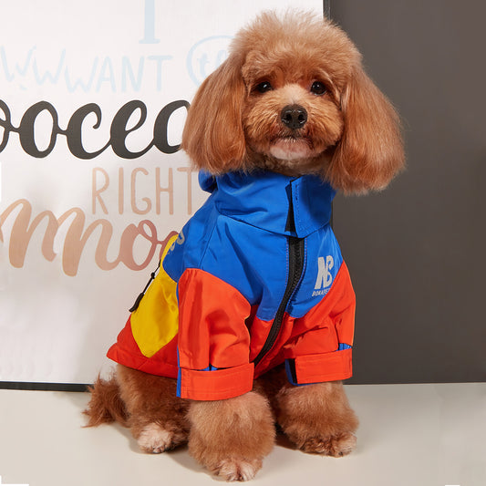 Winter Dog Jacket Thickened Fleece Warm Dog Clothes Waterproof Raincoat