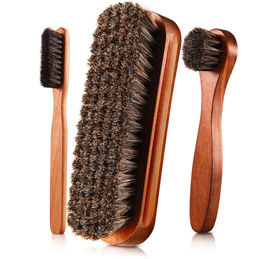 Horsehair Gloss shoe brush Kit Polishing Applicator