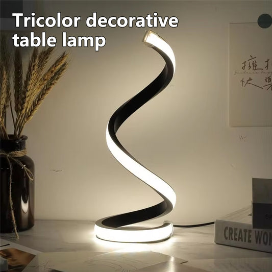 LED Night Light Spiral Table Lamp