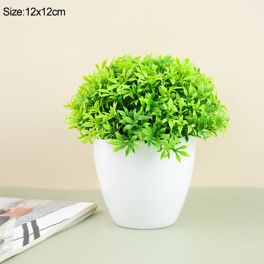 Artificial Plants Potted Green Bonsai Small Tree
