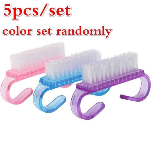 5 Pcs/set Color Random Hot Sales Nail Cleaning Brush