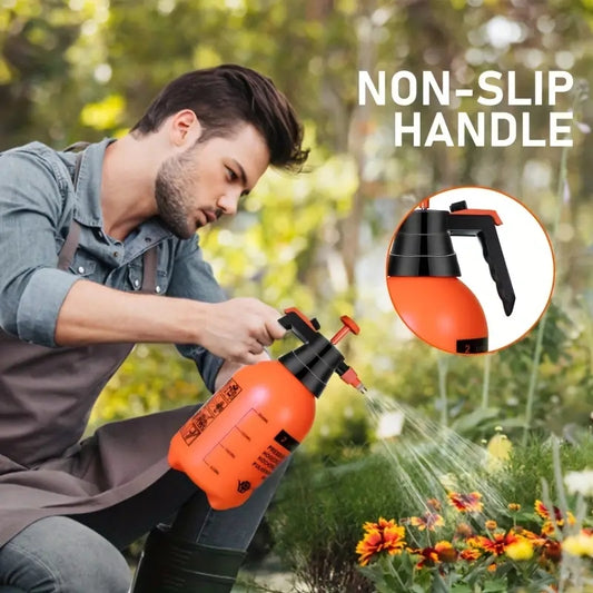 Hand Press Water Sprayer - 2L Garden Watering Can with Adjustable Head