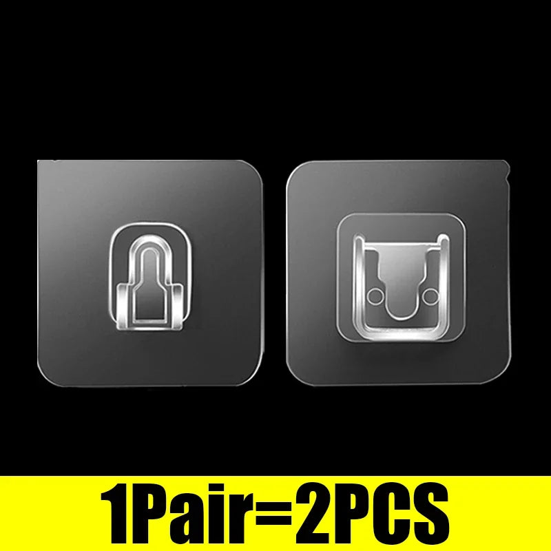 Double-Sided Hooks Strong Adhesive Transparent