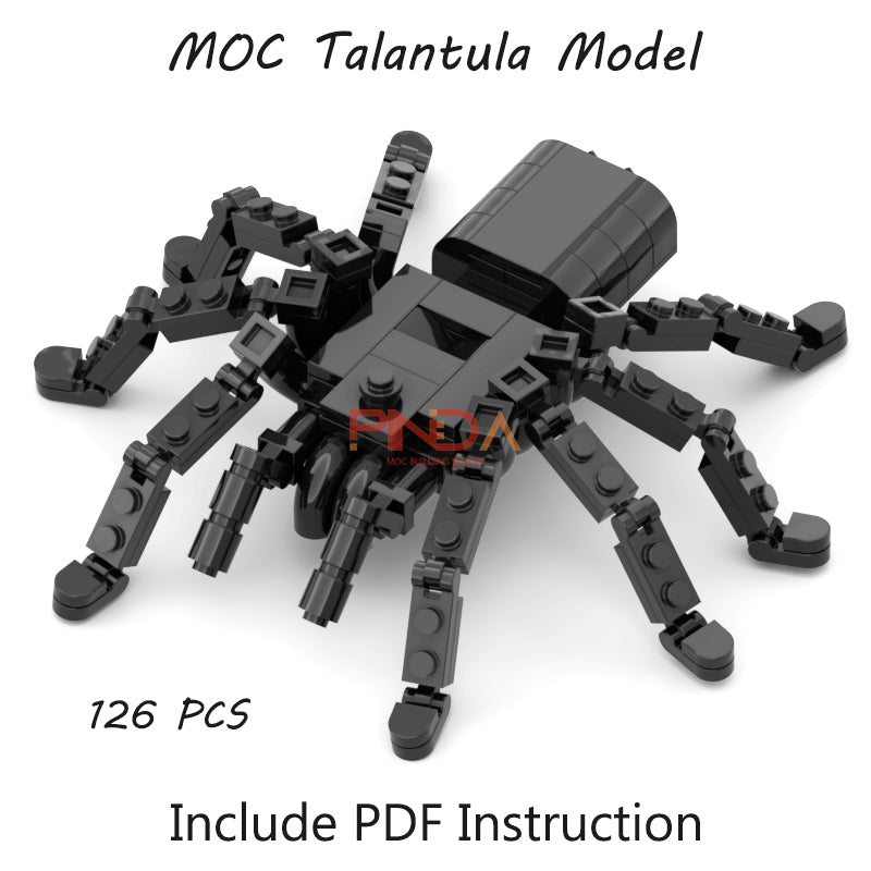 126 Pcs Talantula Black Spider Model Set Building Blocks